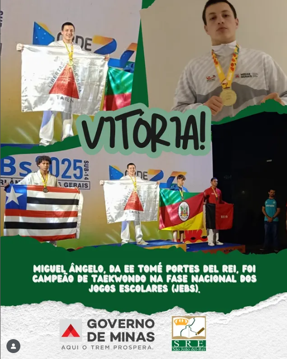 Conquista no Taekwondo para São João del-Rei