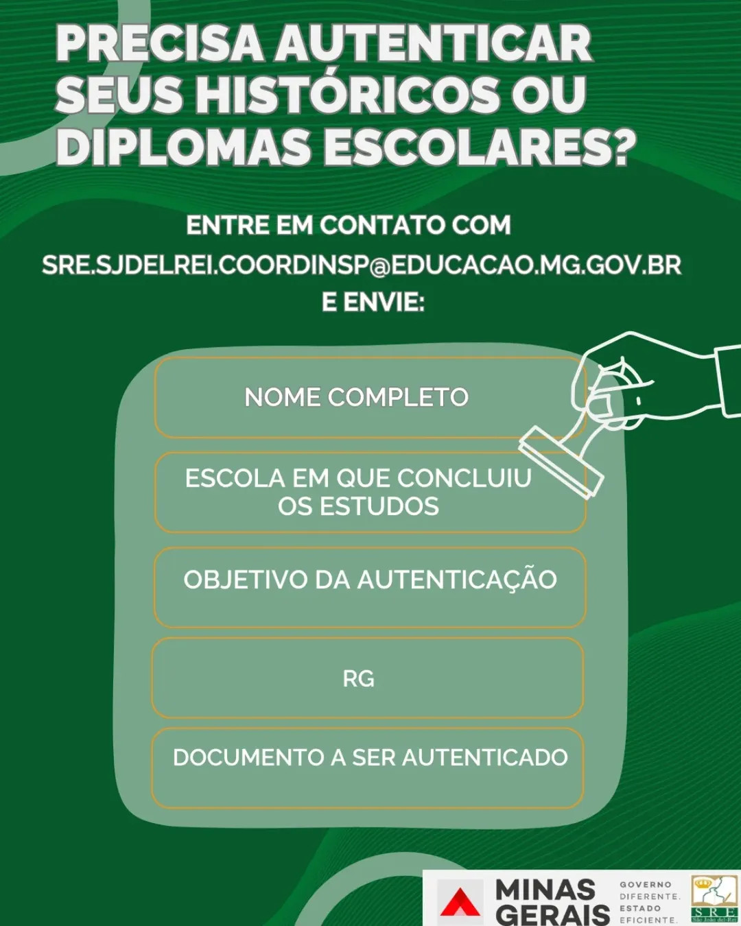 Autenticação de históricos e diplomas escolares