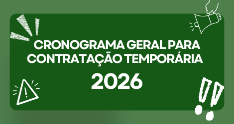 Cronograma Geral para Contratação Temporária 2026 – SRE São João del-Rei