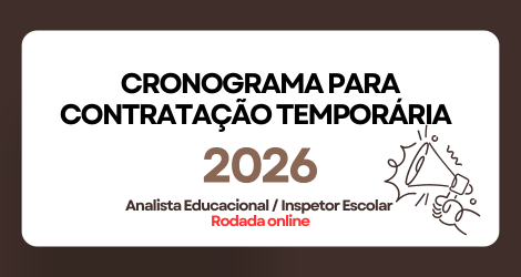 Cronograma para Recebimento de Documentação – Contratação Temporária 2026 – SRE São João del-Rei